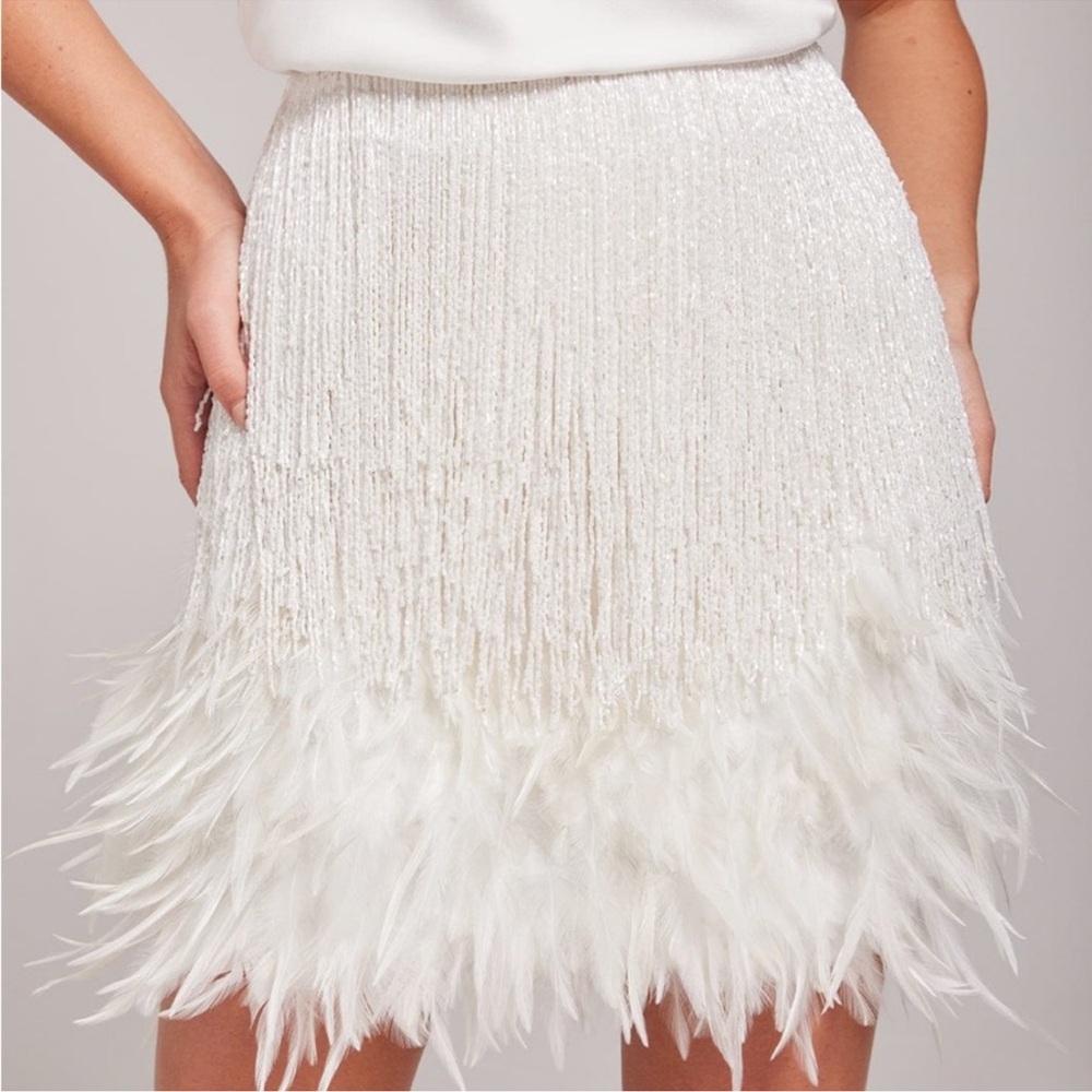 NADINE MERABI Sara Skirt White sz Medium